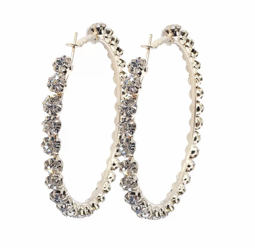 Medium Gold & Icy Hoops